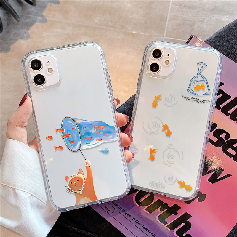 Apple Iphone 15 - 사랑스러운 물고기 클리어 폰 케이스 아이폰