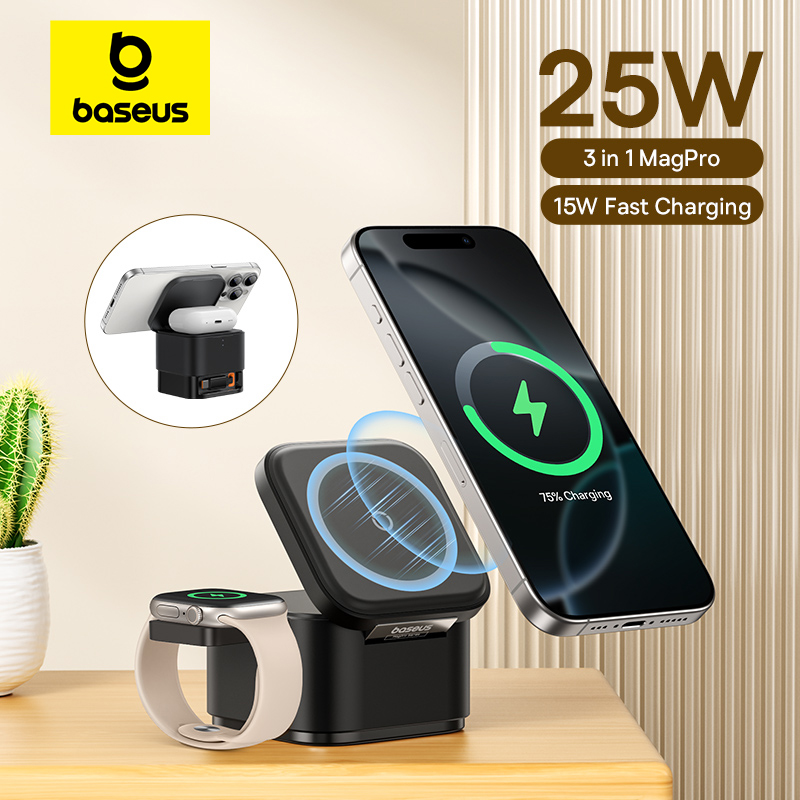 Accessories For Android Tablet - 베이스어스 3 in 1 마그네틱 무선