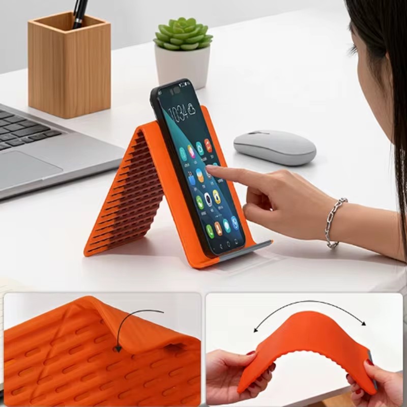 Laptop Tablet Accessories - 유연하고 접이식인 실리콘 폰 홀더, 휴대용
