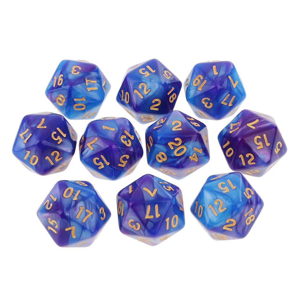 Tablet Accessories Kit - 10pcs 다면체 20 양면 주사위 D20