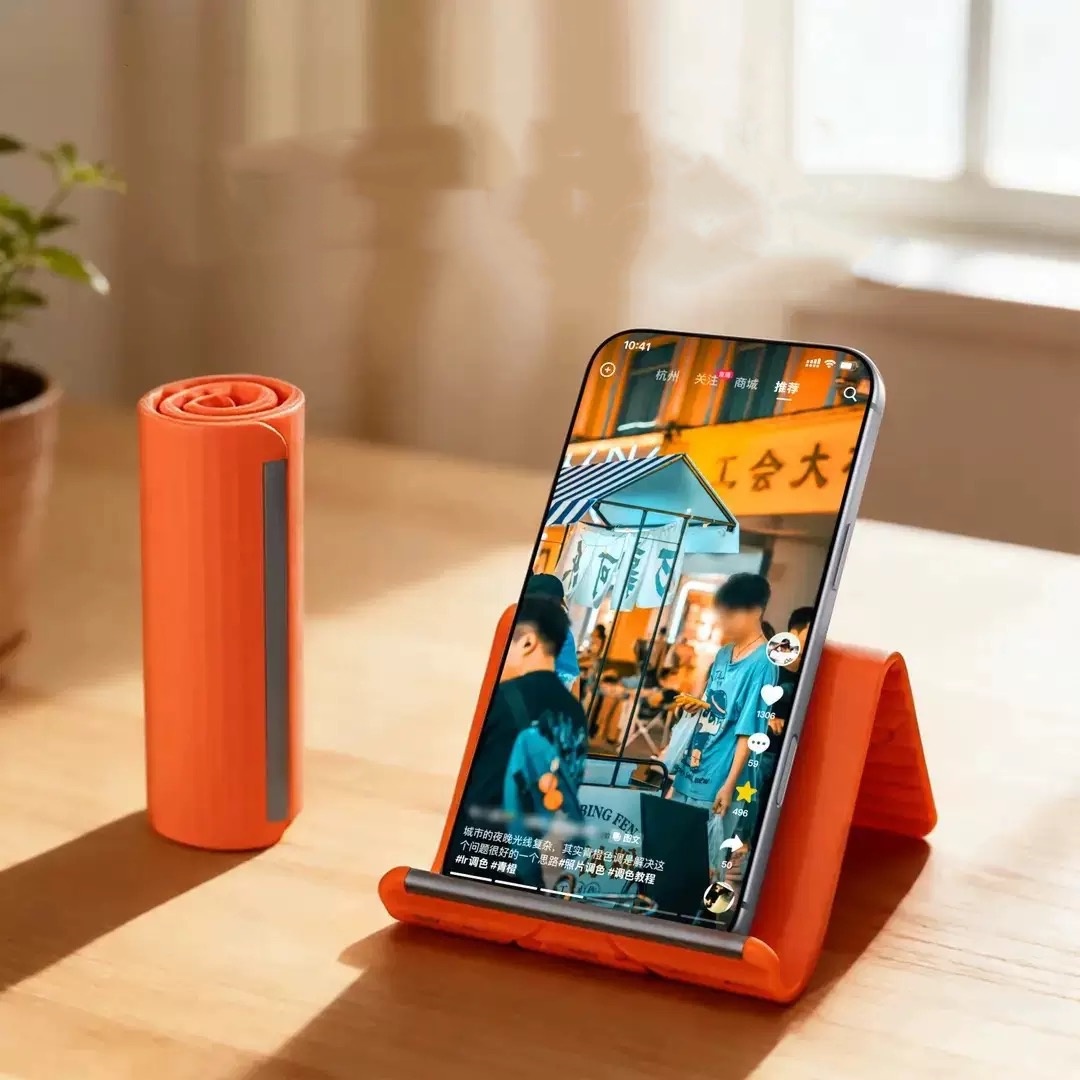 Laptop Tablet Accessories - 휴대용 실리콘 폰/태블릿/노트북 거치대, 창의적인 접이식
