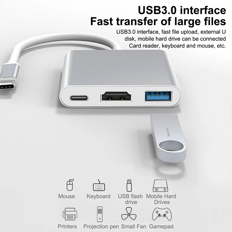 3 in 1 USB 타입 C 허브, 4K HDMI HD - Tablet Accessories For Samsung 리뷰 및 가격