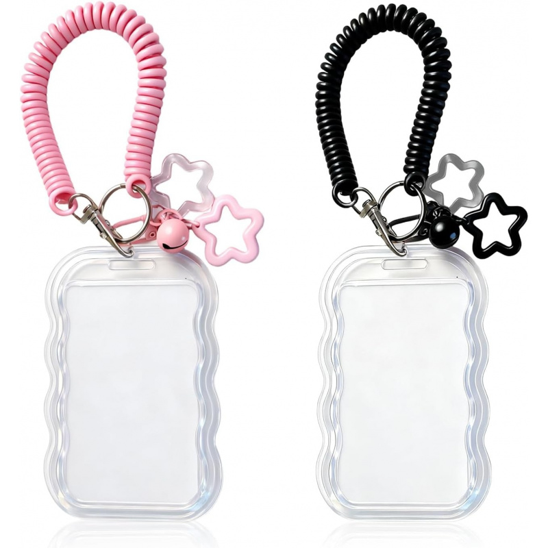 귀여운 포토카드 홀더 키체인 2개 세트, K팝 포토카드 - Tablet Cute Accessories 리뷰 및 가격