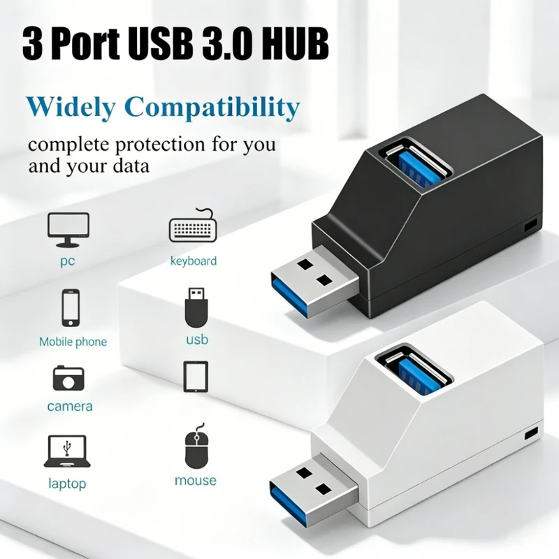 USB 3.0 2.0 회전식 3 포트 허브 분배기, P - Laptop Tablet Accessories 리뷰 및 가격