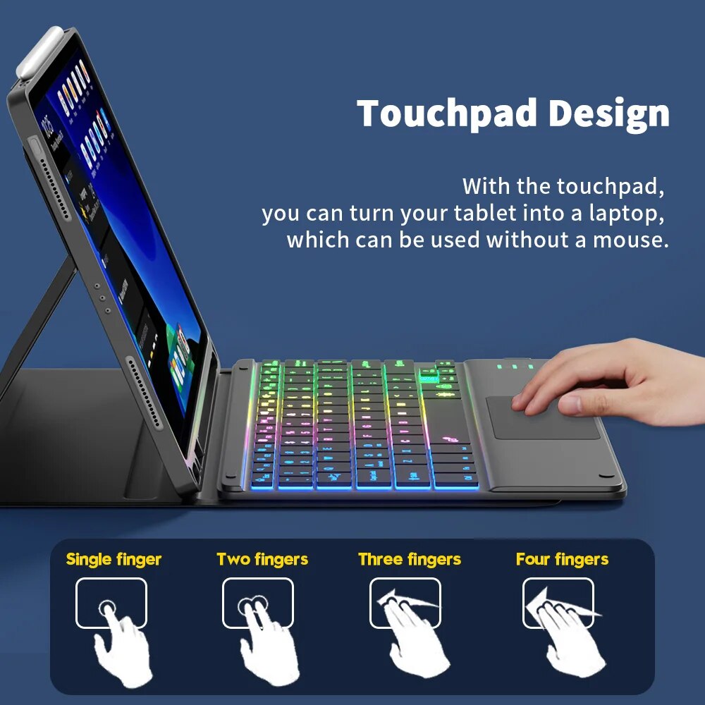 아이패드 키보드 태블릿 폰 블루투스 키보드, 터치패드  - Accessories For Android Tablet 리뷰 및 가격