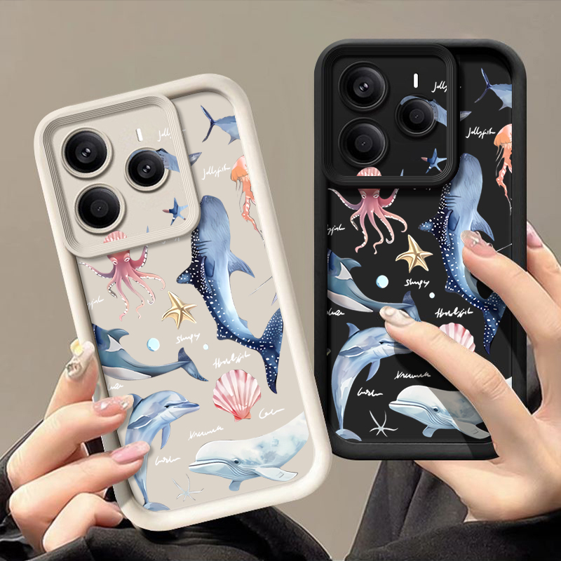 귀여운 돌고래 무늬 소프트 케이스 샤오미 레드미 노트  - Xiaomi Redmi Note 13 리뷰 및 가격