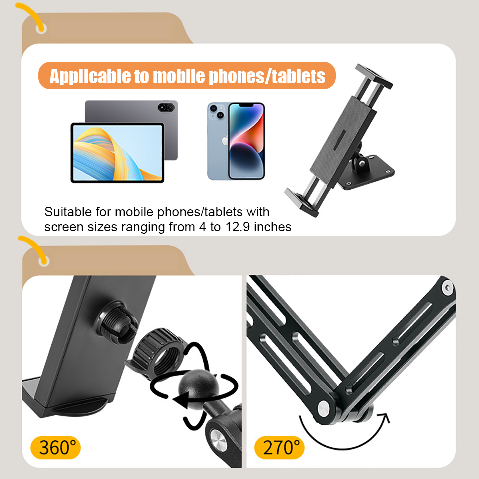 조절 가능한 태블릿 벽걸이 휴대폰 거치대 롱암 360도 - Ulefone Tablet Accessories 리뷰 및 가격