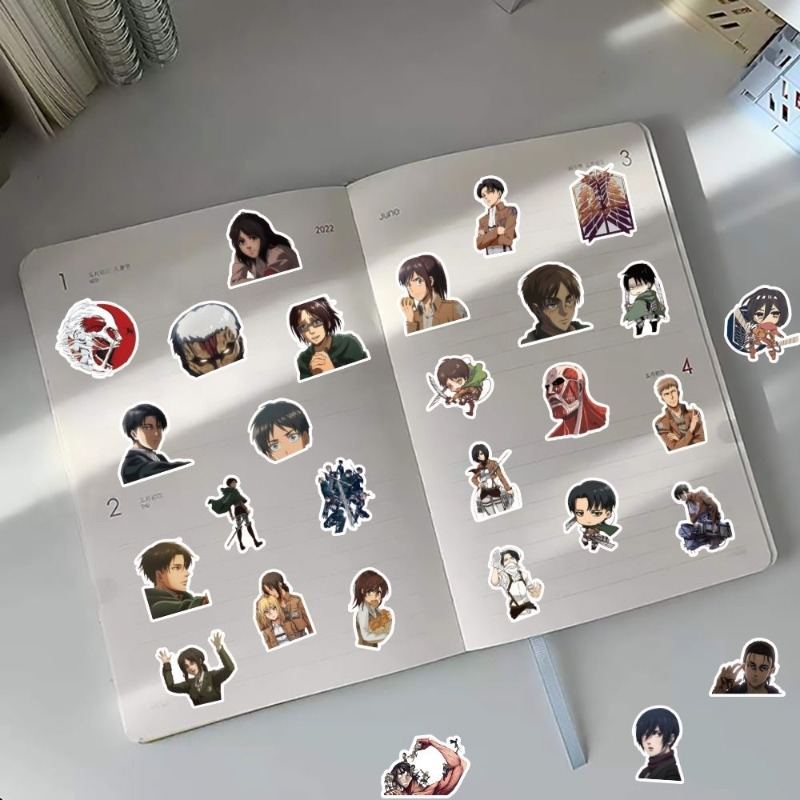 60Pcs 진격의 거인 애니메이션 스티커 귀여운 미적  - Tablet Cute Accessories 리뷰 및 가격