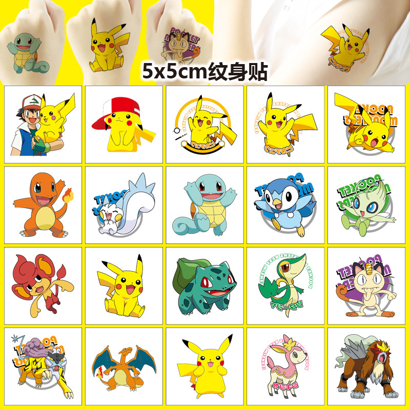 5*5cm 20pcs 포켓몬 피카추 문신 스티커 어린이 - Tablet Cute Accessories 리뷰 및 가격