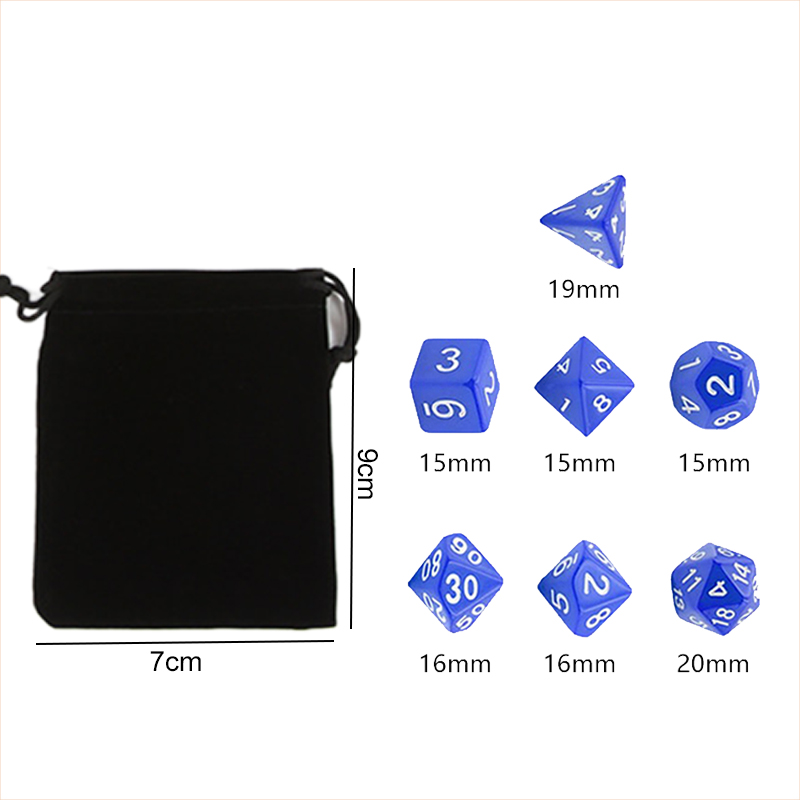 7피스 다면체 주사위 세트(벨벳 파우치 포함) – 아크 - Tablet Accessories Kit 리뷰 및 가격