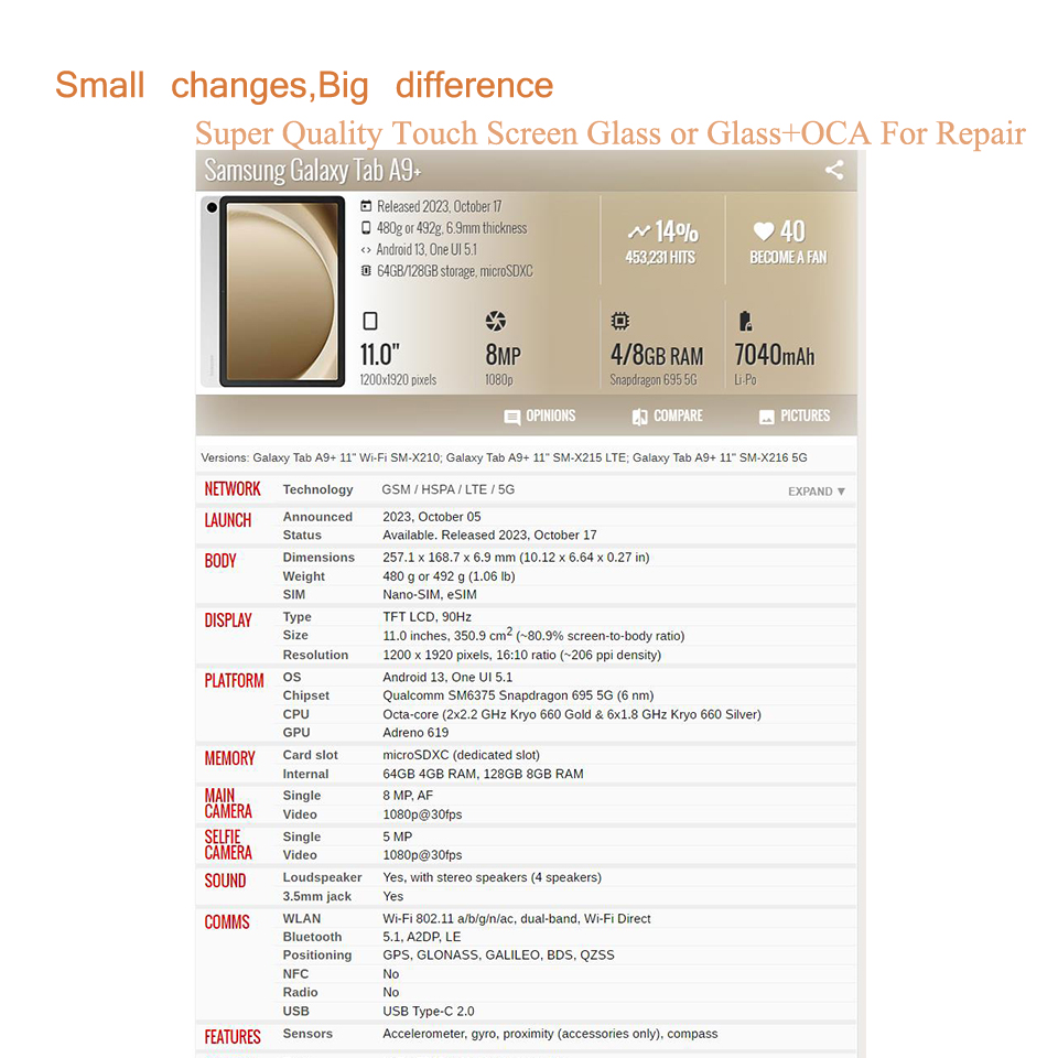 삼성 갤럭시 탭 A9 X110 X115 터치 스크린 패 - Tablet Accessories For Samsung 리뷰 및 가격