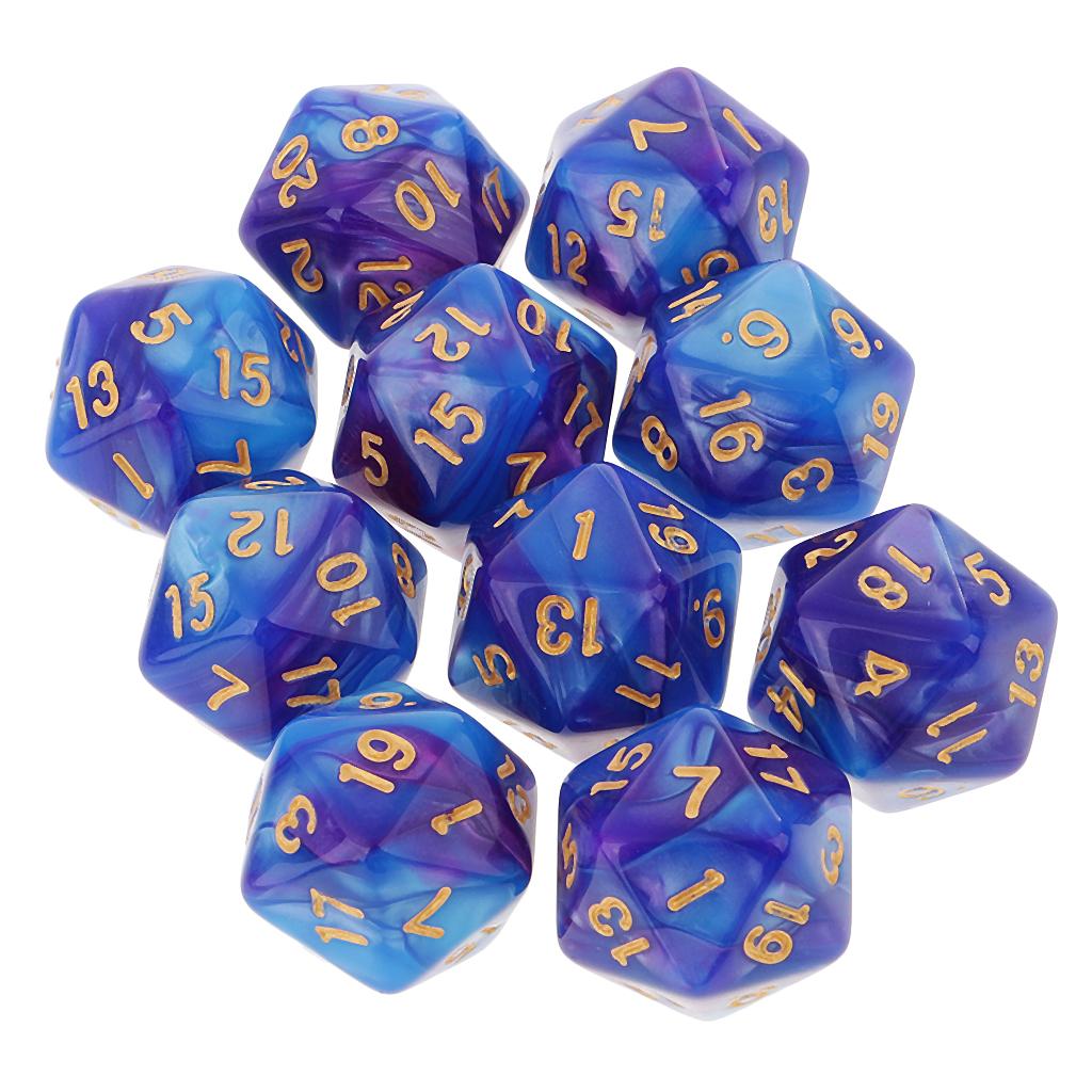 10pcs 다면체 20 양면 주사위 D20 오지 RPG - Tablet Accessories Kit 리뷰 및 가격