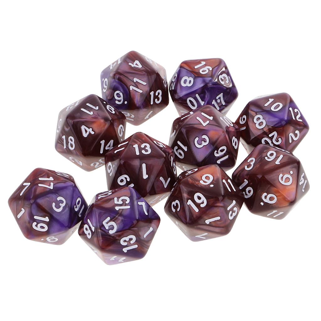 10pcs 다면체 20 양면 주사위 D20 오지 RPG - Tablet Accessories Kit 리뷰 및 가격
